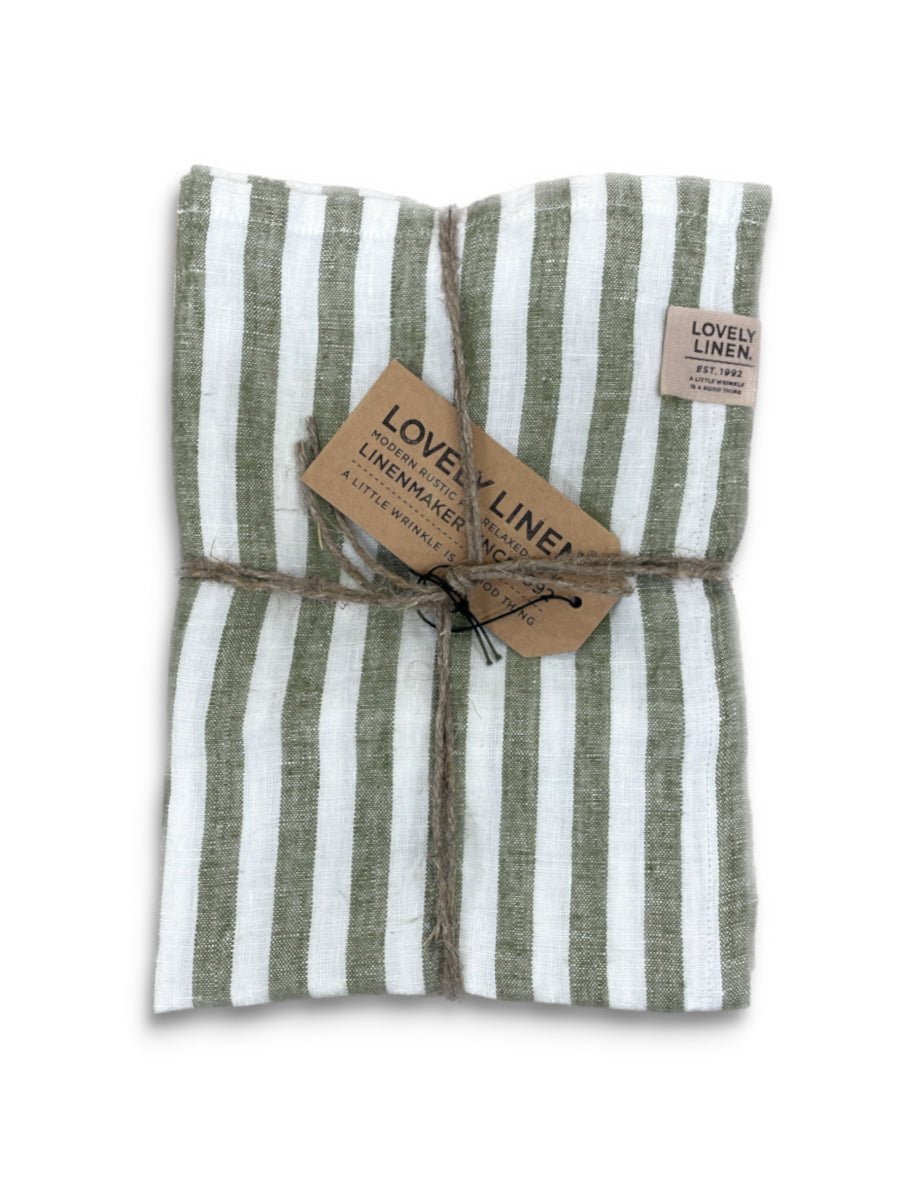 Lovely Linen MISTY Löpare Edge 47X150, Grön - Azalea Home