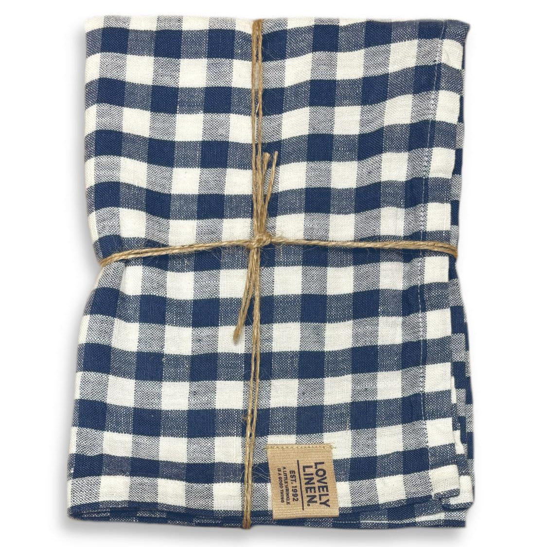 Lovely Linen MISTY Löpare Square 47X150, Denimblå - Azalea Home