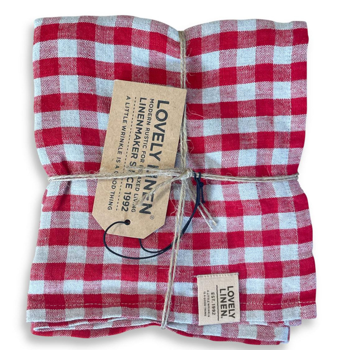 Lovely Linen MISTY Löpare Square 47X150, Röd - Azalea Home