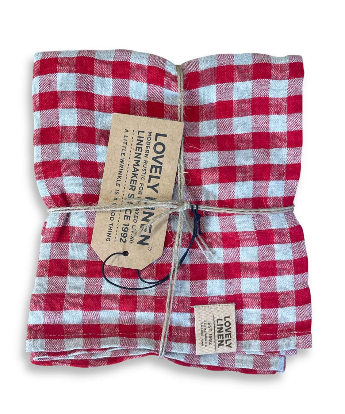 Lovely Linen MISTY Löpare Square 47X150, Röd - Azalea Home