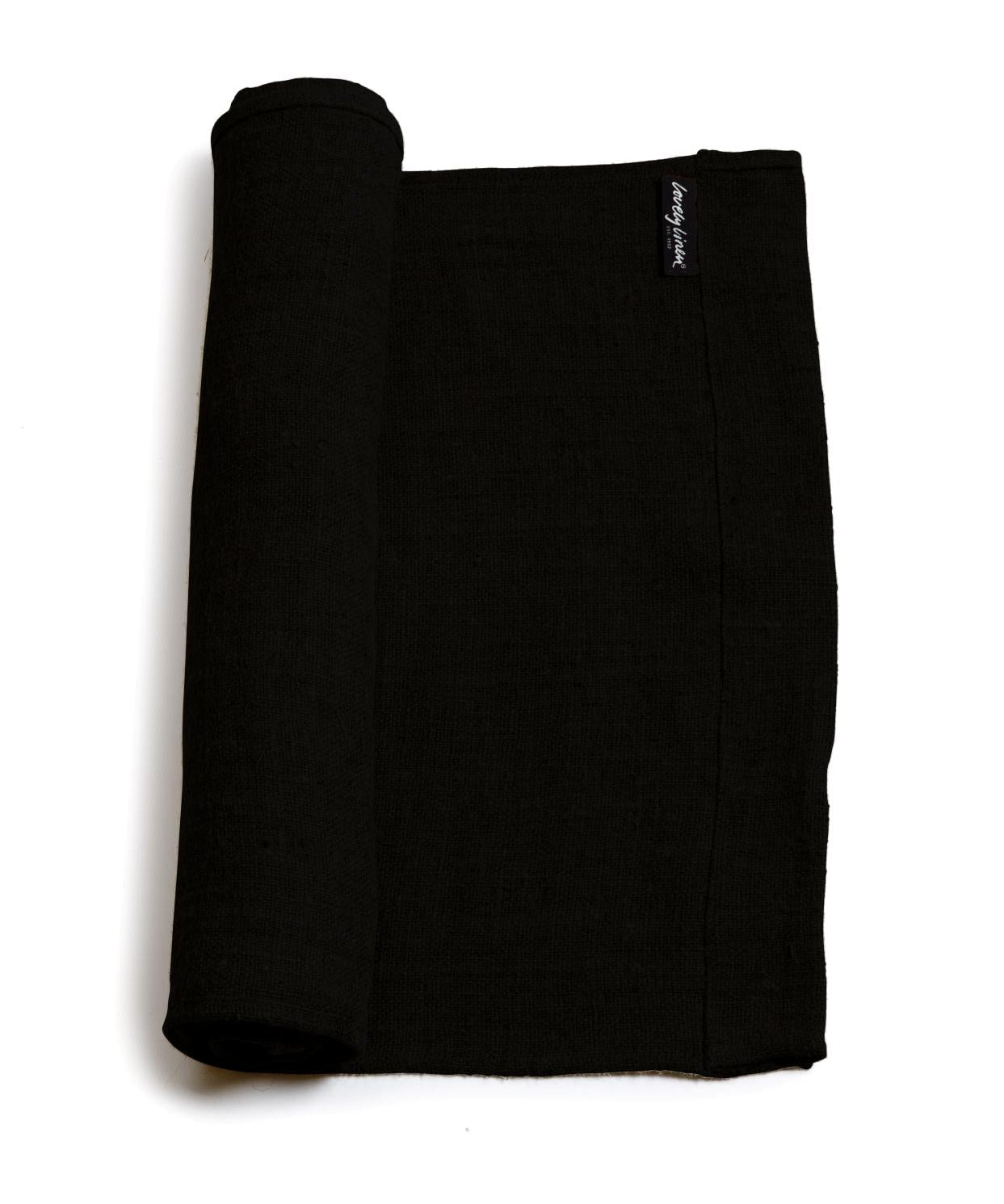 Lovely Linen MISTY Löpare Stripe 47X150, Black - Azalea Home