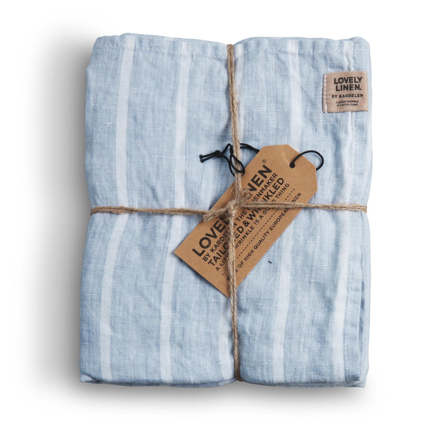 Lovely Linen MISTY Löpare Stripe 47X150, Sky - Azalea Home