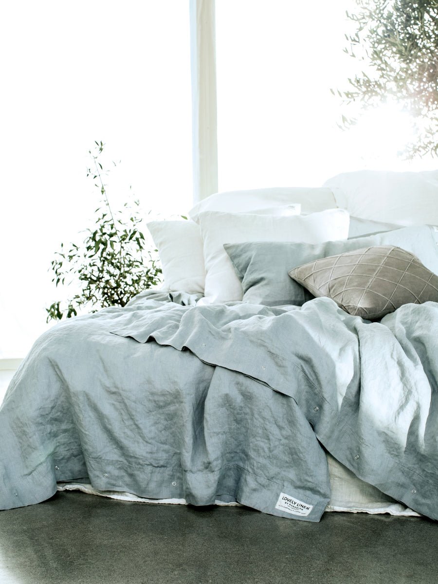 Lovely Linen MISTY Örngott 80X80, Sky - Azalea Home