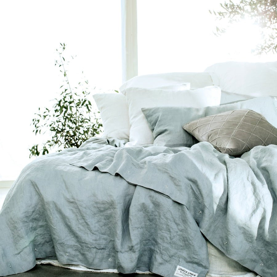 Lovely Linen MISTY Örngott 80X80, Sky - Azalea Home