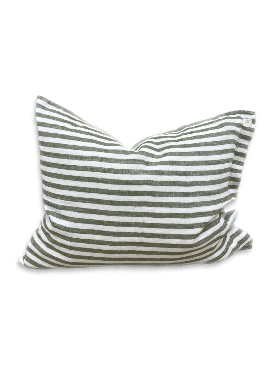 Lovely Linen MISTY Örngott Edge 80X80, Grön - Azalea Home