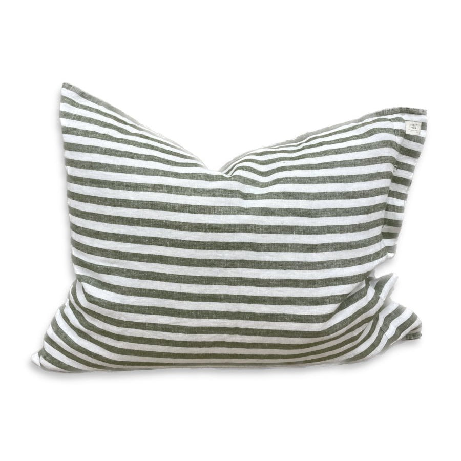 Lovely Linen MISTY Örngott Edge 80X80, Grön - Azalea Home