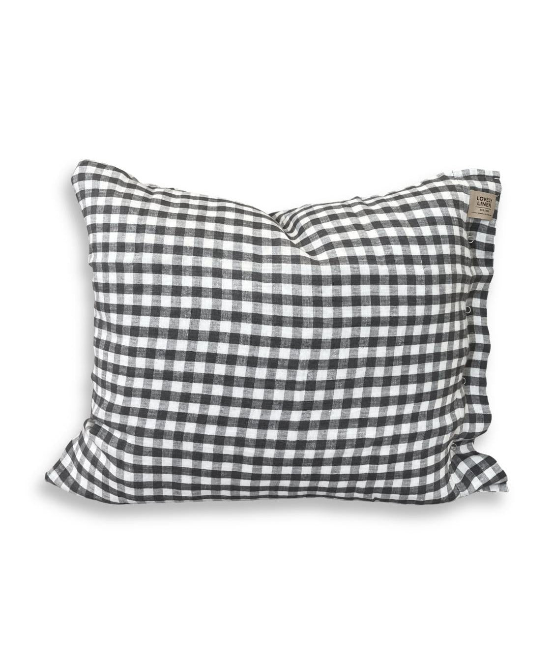 Lovely Linen MISTY Örngott Square 50X70, Mörkgrå - Azalea Home