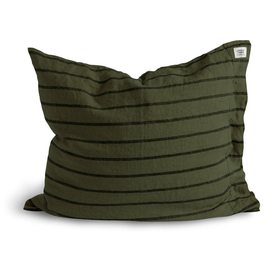 Lovely Linen MISTY Örngott Stripe 40X80, Forest - Azalea Home