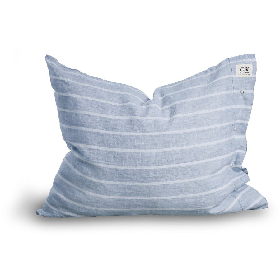 Lovely Linen MISTY Örngott Stripe 40X80, Sky - Azalea Home