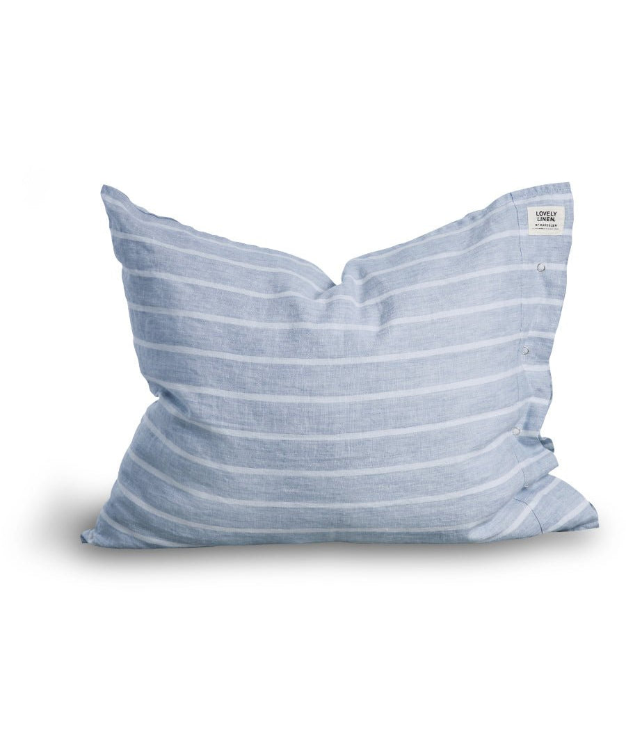 Lovely Linen MISTY Örngott Stripe 50X60, Sky - Azalea Home