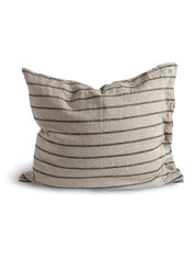 Lovely Linen MISTY Örngott Stripe 70X90, Svart - Azalea Home