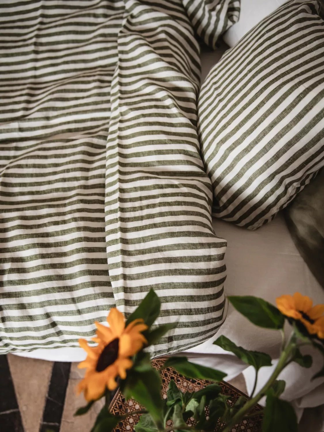Lovely Linen MISTY Påslakan 135X200, Grön - Azalea Home
