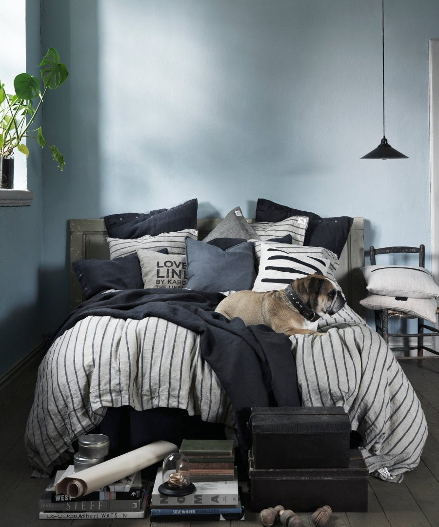 Lovely Linen MISTY Påslakan 150X210, Svart - Azalea Home