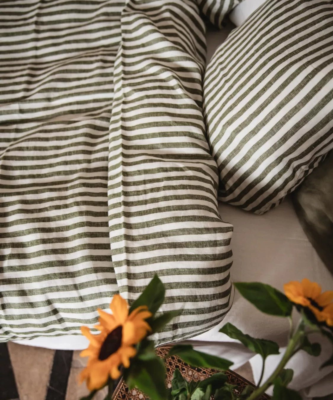 Lovely Linen MISTY Påslakan 155X220, Grön - Azalea Home