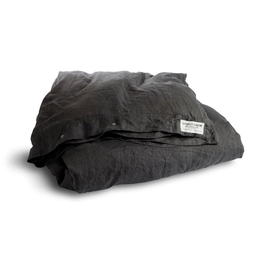Lovely Linen MISTY Påslakan 155X220, Night - Azalea Home