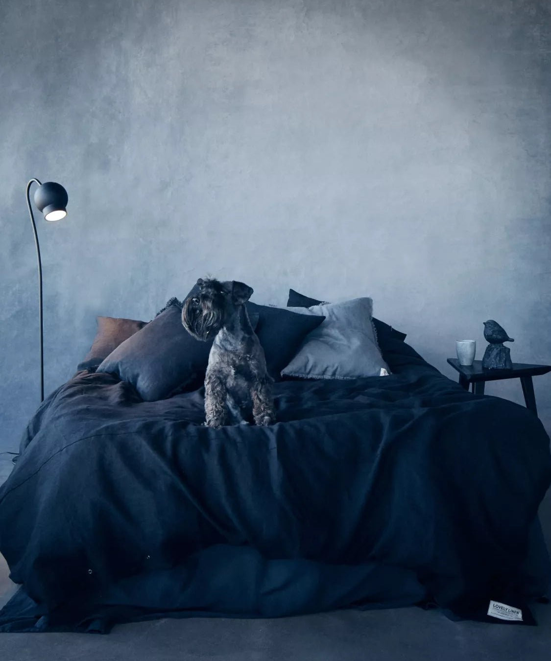 Lovely Linen MISTY Påslakan Dubbel 240X220, Night - Azalea Home