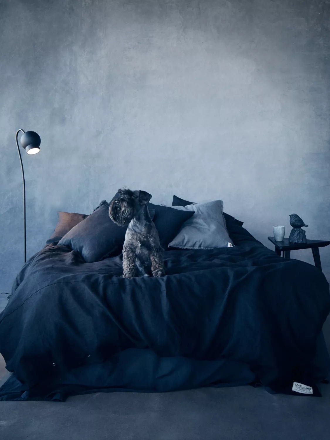 Lovely Linen MISTY Påslakan Dubbel 240X220, Night - Azalea Home