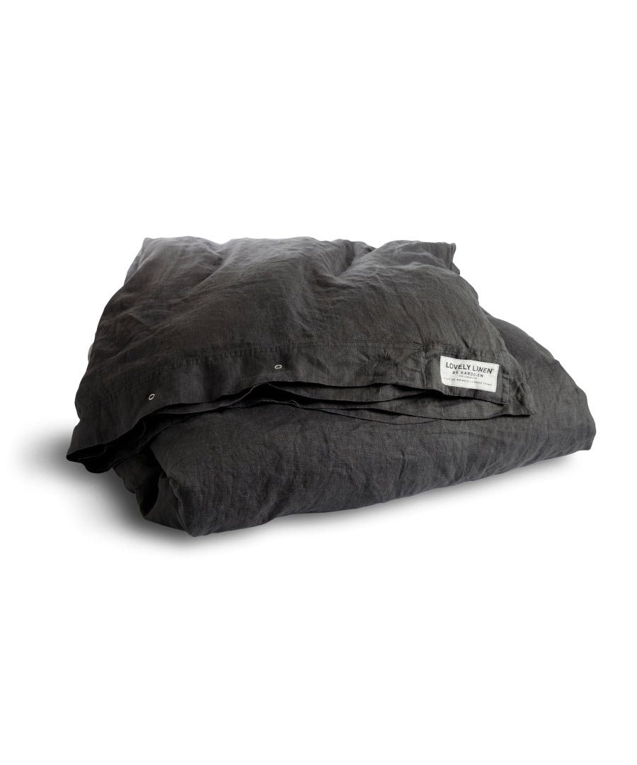 Lovely Linen MISTY Påslakan Dubbel 240X220, Night - Azalea Home
