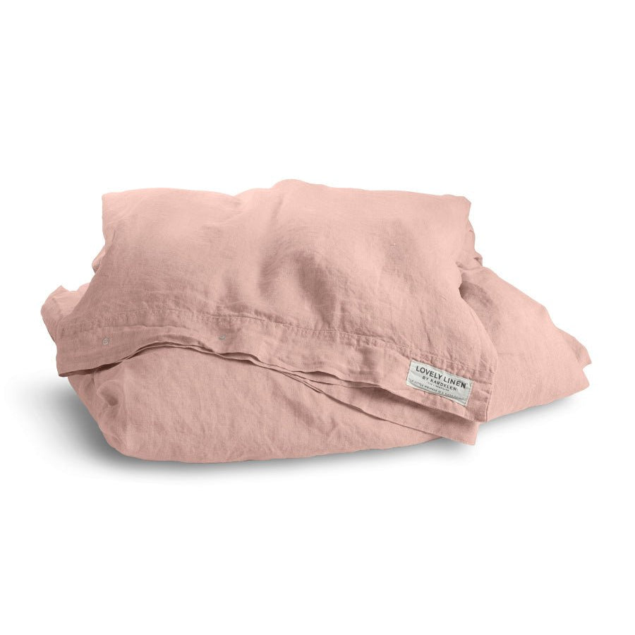 Lovely Linen MISTY Påslakan Dubbel 240X220, Rosa - Azalea Home