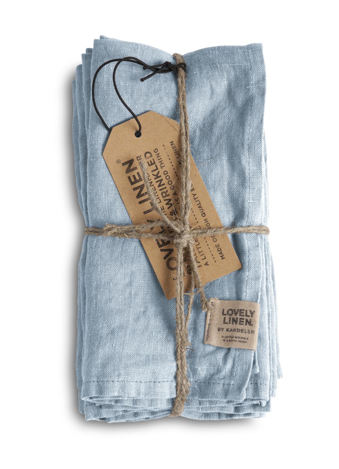 Lovely Linen MISTY Servetter 42X42, Sky - Azalea Home