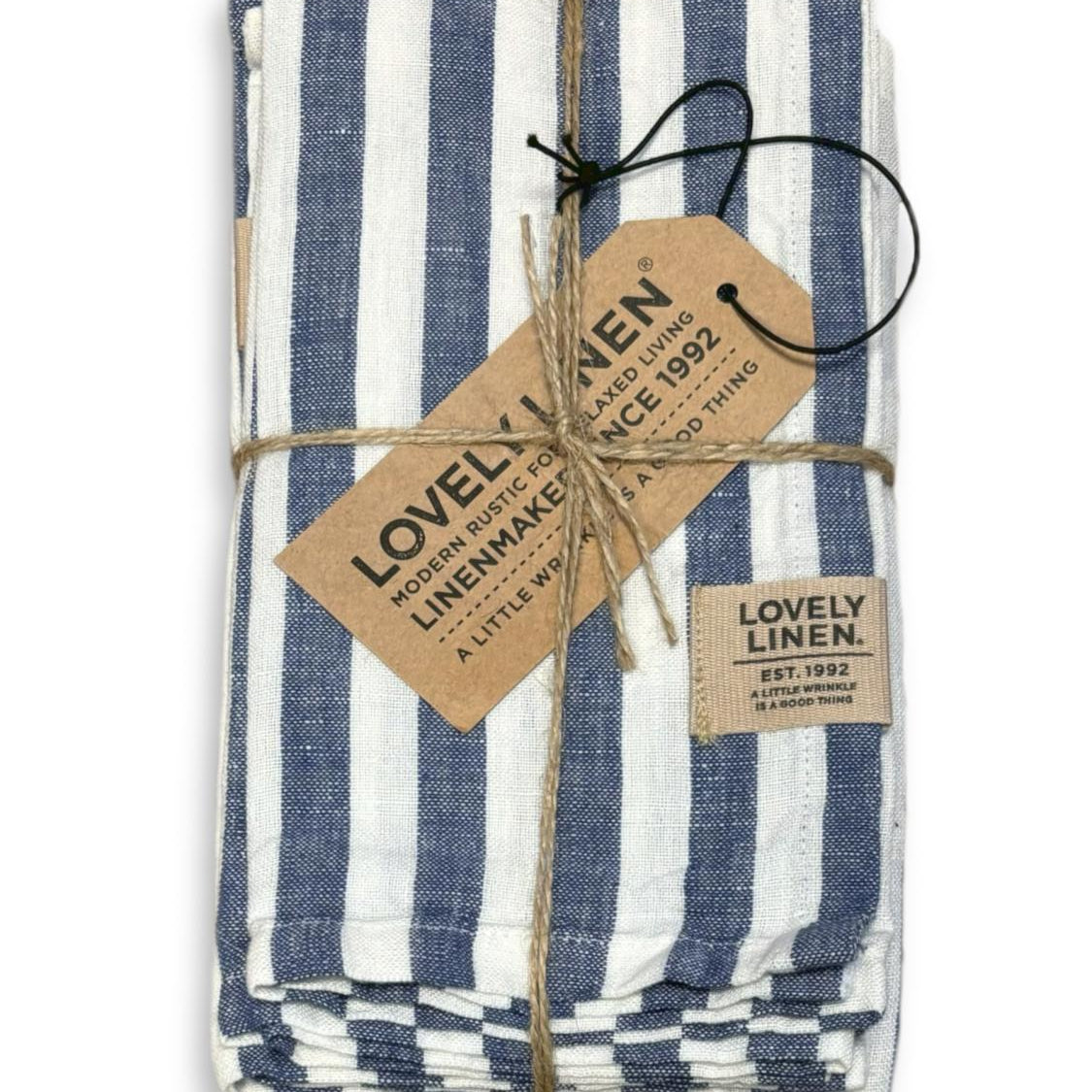 Lovely Linen MISTY Servetter Edge 45X45, Denimblå - Azalea Home