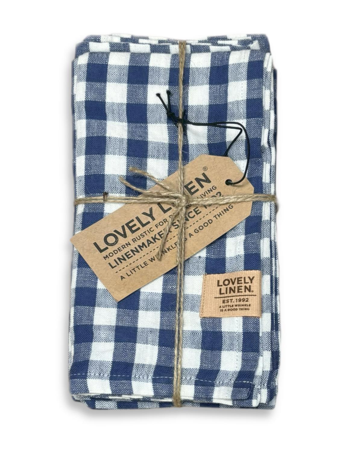 Lovely Linen MISTY Servetter Square 42X42, Denimblå - Azalea Home