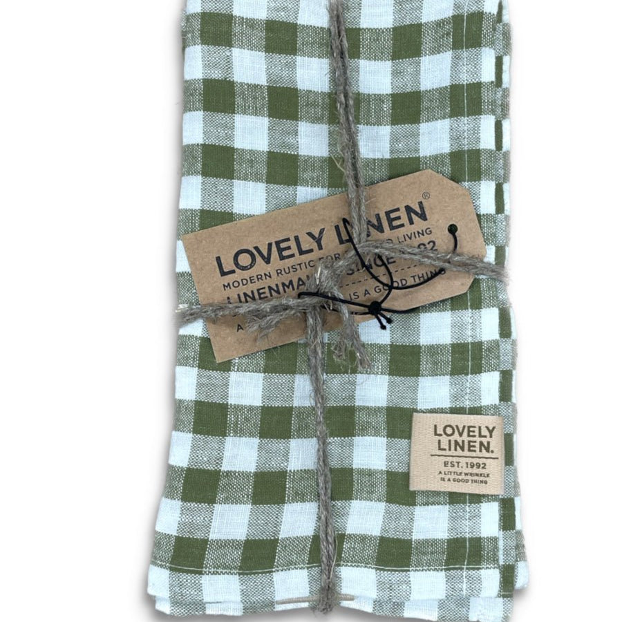 Lovely Linen MISTY Servetter Square 45X45, Grön - Azalea Home