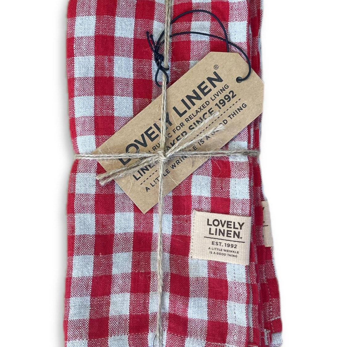 Lovely Linen MISTY Servetter Square 45X45, Röd - Azalea Home