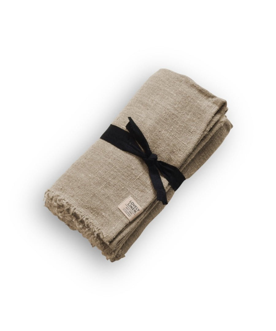 Lovely Linen RUSTIC RAW Duk 90X380, Beige - Azalea Home