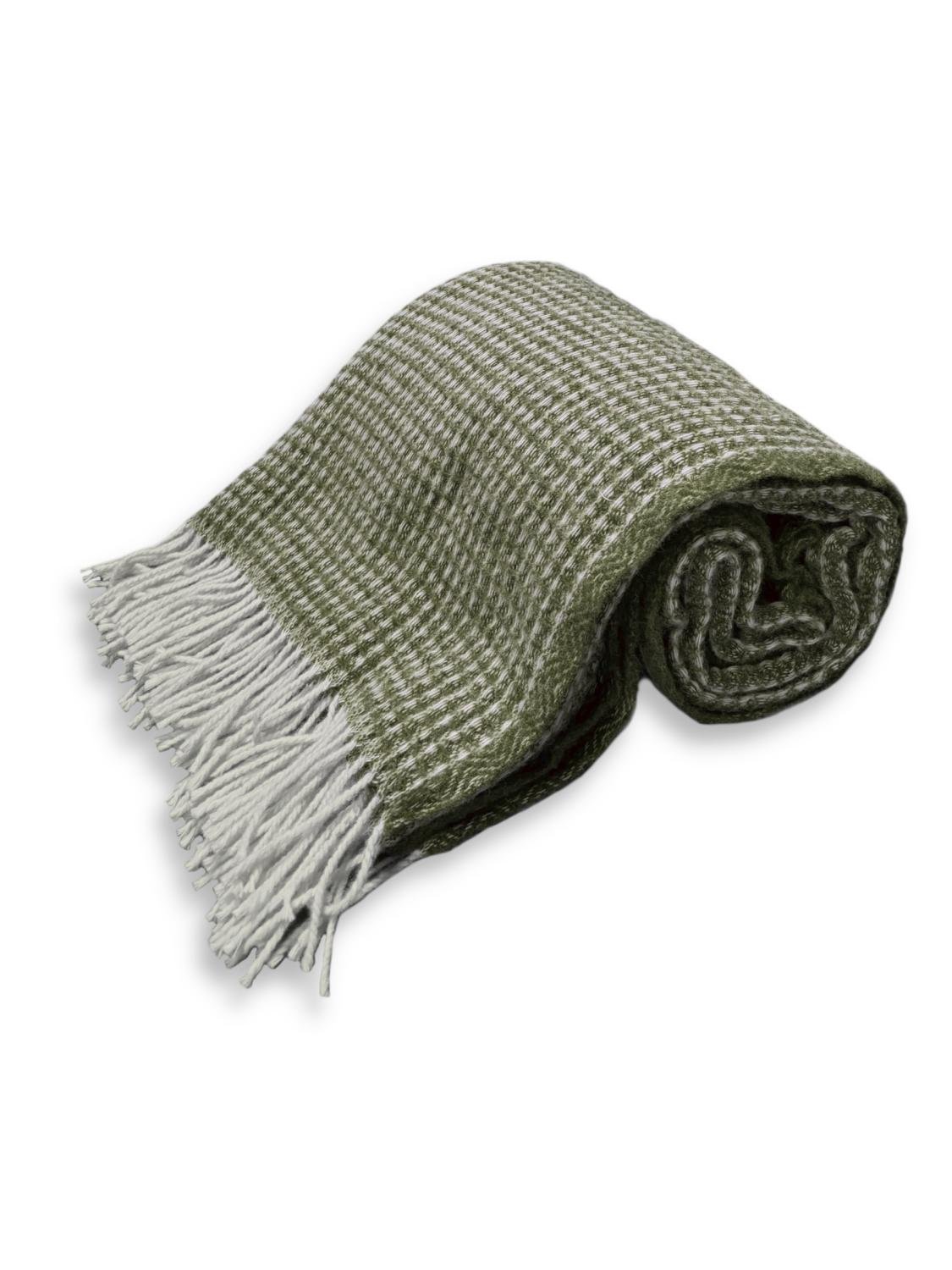 Lovely Linen WOOL Filt Ull 130X170, Grön - Azalea Home