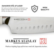 Markus Aujalay Knivset Damaskus 3 - delar - Azalea Home