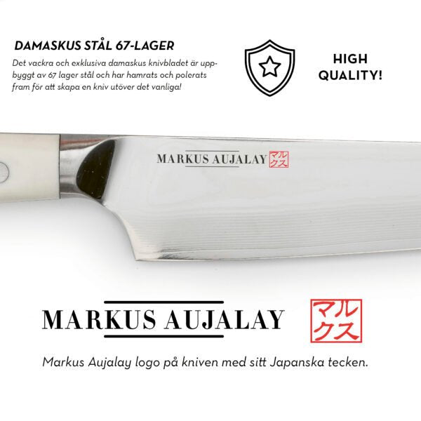 Markus Aujalay Kock och Skalknivset Damaskus 2 - delar - Azalea Home