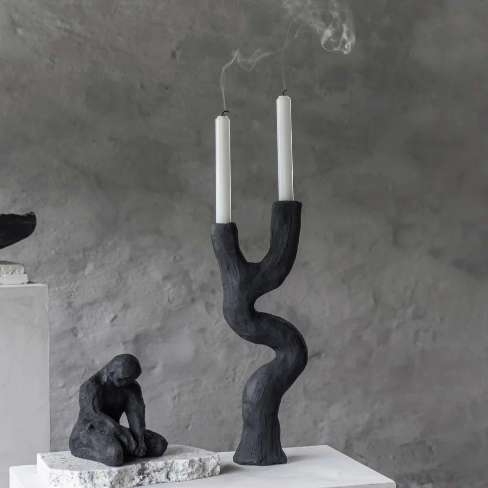 Mette Ditmer ART PIECE Ljusstake, Svart - Azalea Home