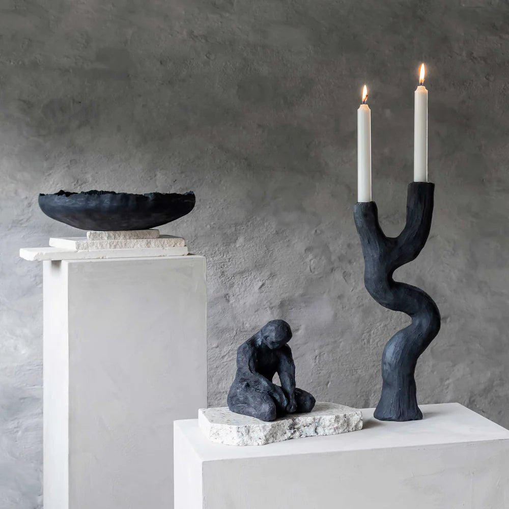 Mette Ditmer ART PIECE Ljusstake, Svart - Azalea Home