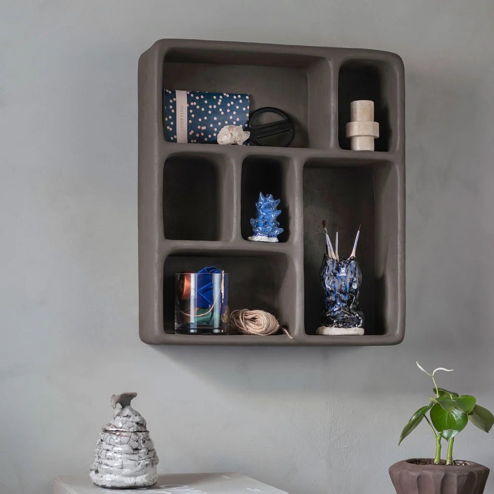 Mette Ditmer ART STUDIO Set Box Hylla, Dark stone - Azalea Home