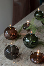 Mette Ditmer AURA Oljelampa, Smoke grey - Azalea Home