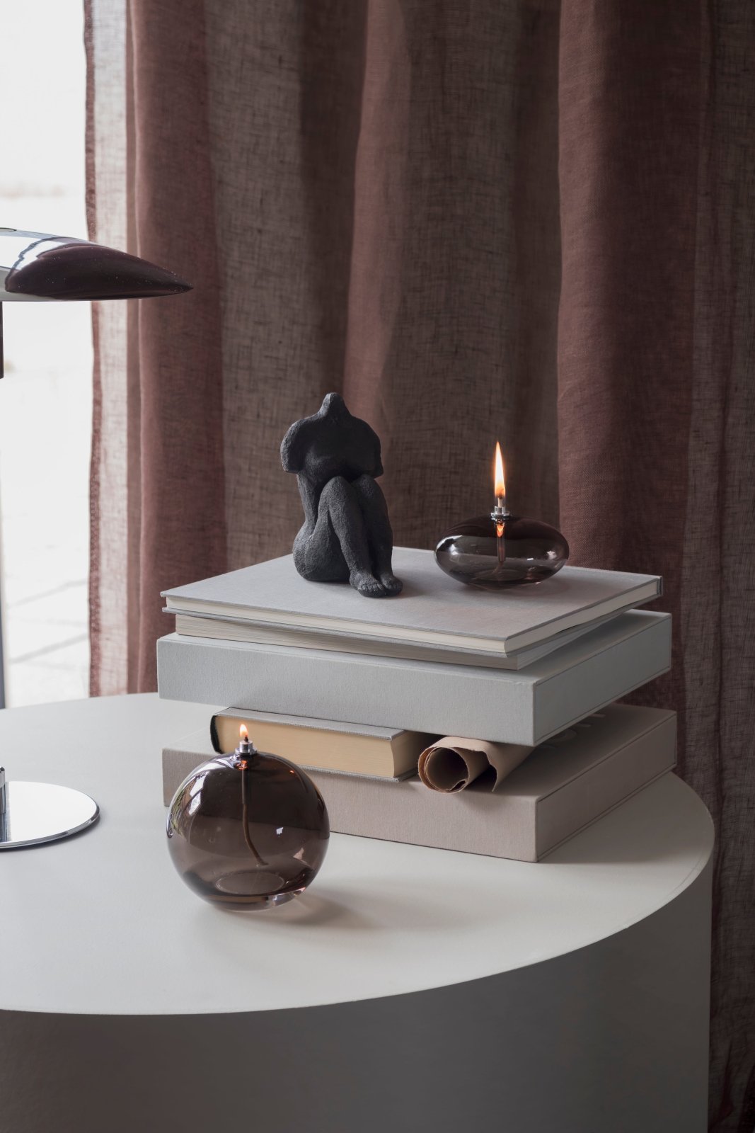 Mette Ditmer AURA Oljelampa, Smoke grey - Azalea Home