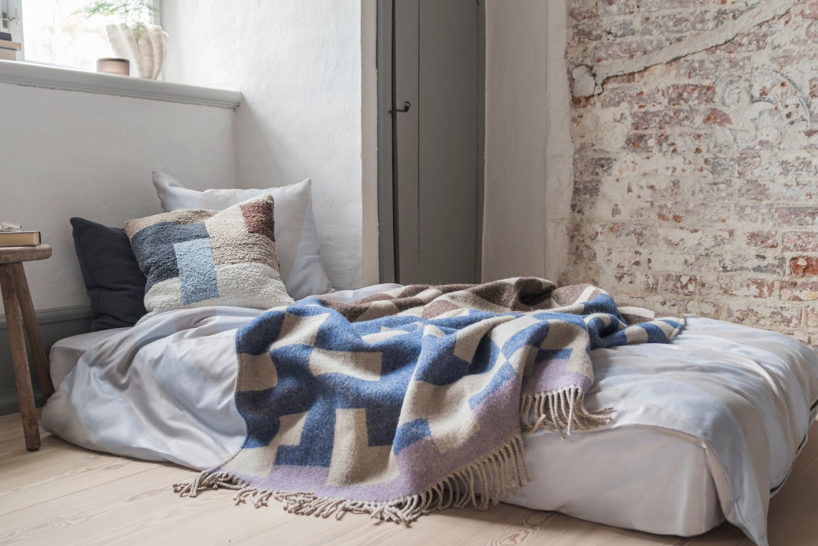 Mette Ditmer DIAGONAL Bäddset, Ljusgrå / Sand - Azalea Home