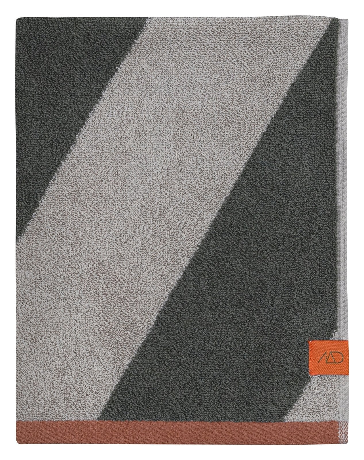 Mette Ditmer DIAGONAL Badhandduk 70x133, Dark olive - Azalea Home
