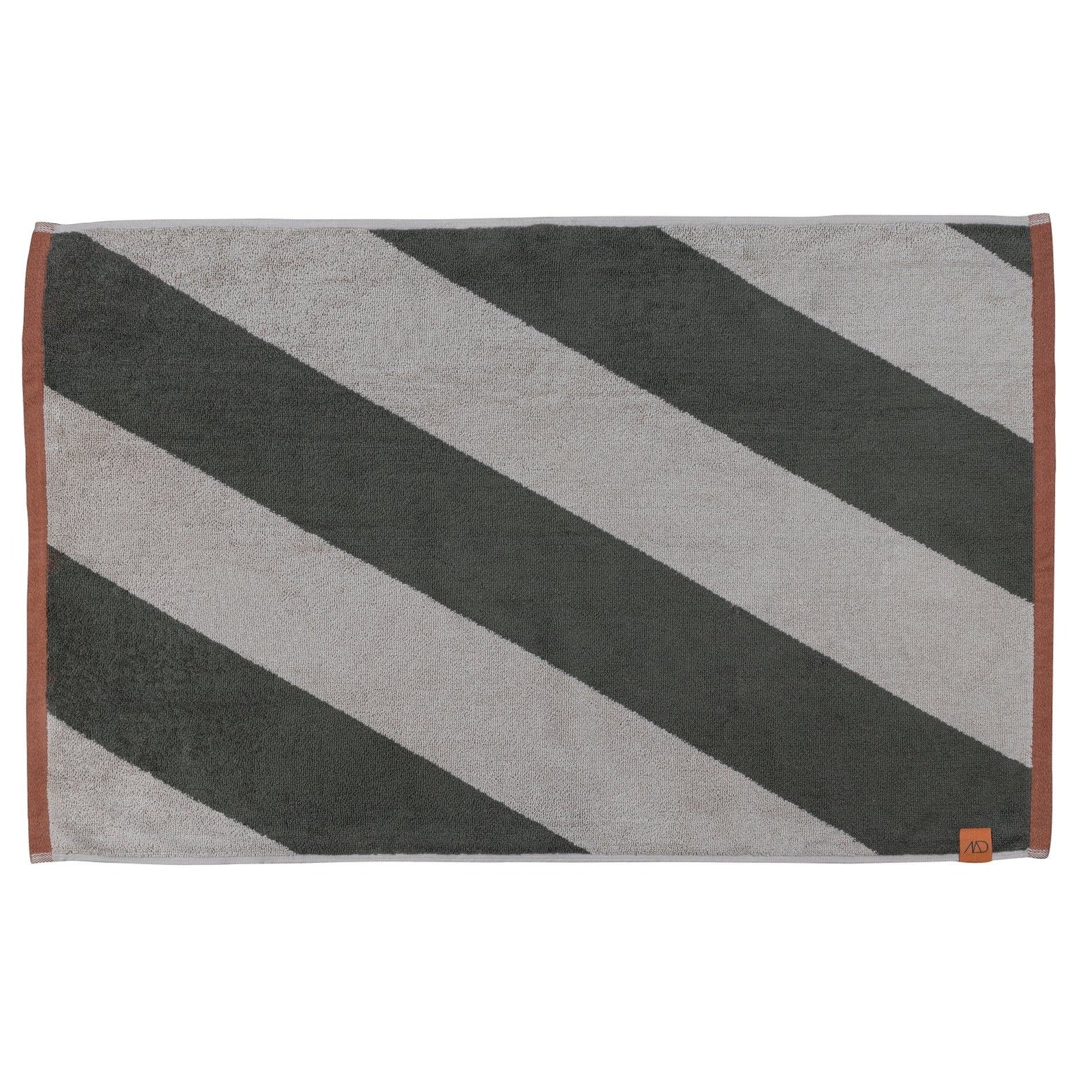 Mette Ditmer DIAGONAL Badrumsmatta 50x80, Dark olive - Azalea Home