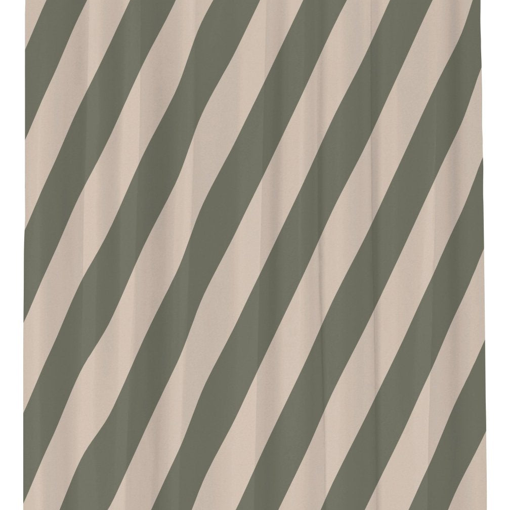 Mette Ditmer DIAGONAL Duschdraperi 150x200, Dark olive - Azalea Home