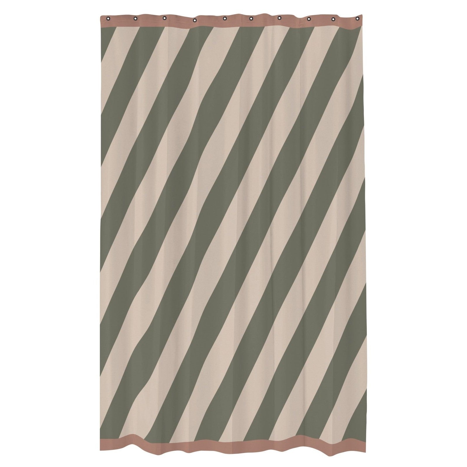 Mette Ditmer DIAGONAL Duschdraperi 150x200, Dark olive - Azalea Home