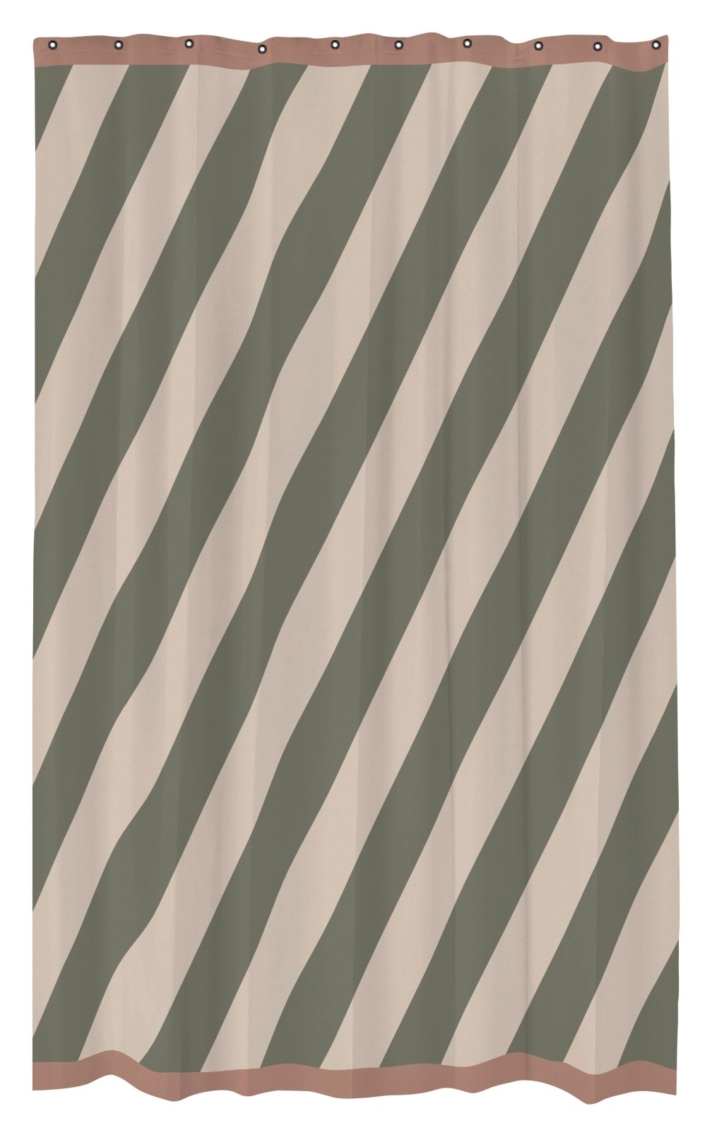 Mette Ditmer DIAGONAL Duschdraperi 150x200, Dark olive - Azalea Home