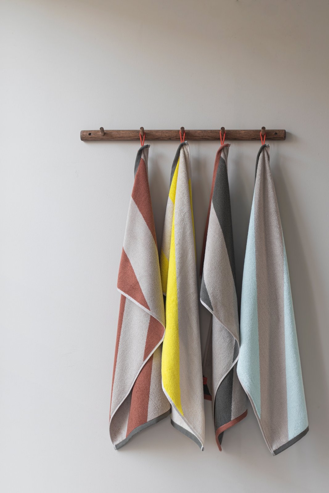 Mette Ditmer DIAGONAL Gästhandduk 2 - pack 40x55, Brick - Azalea Home