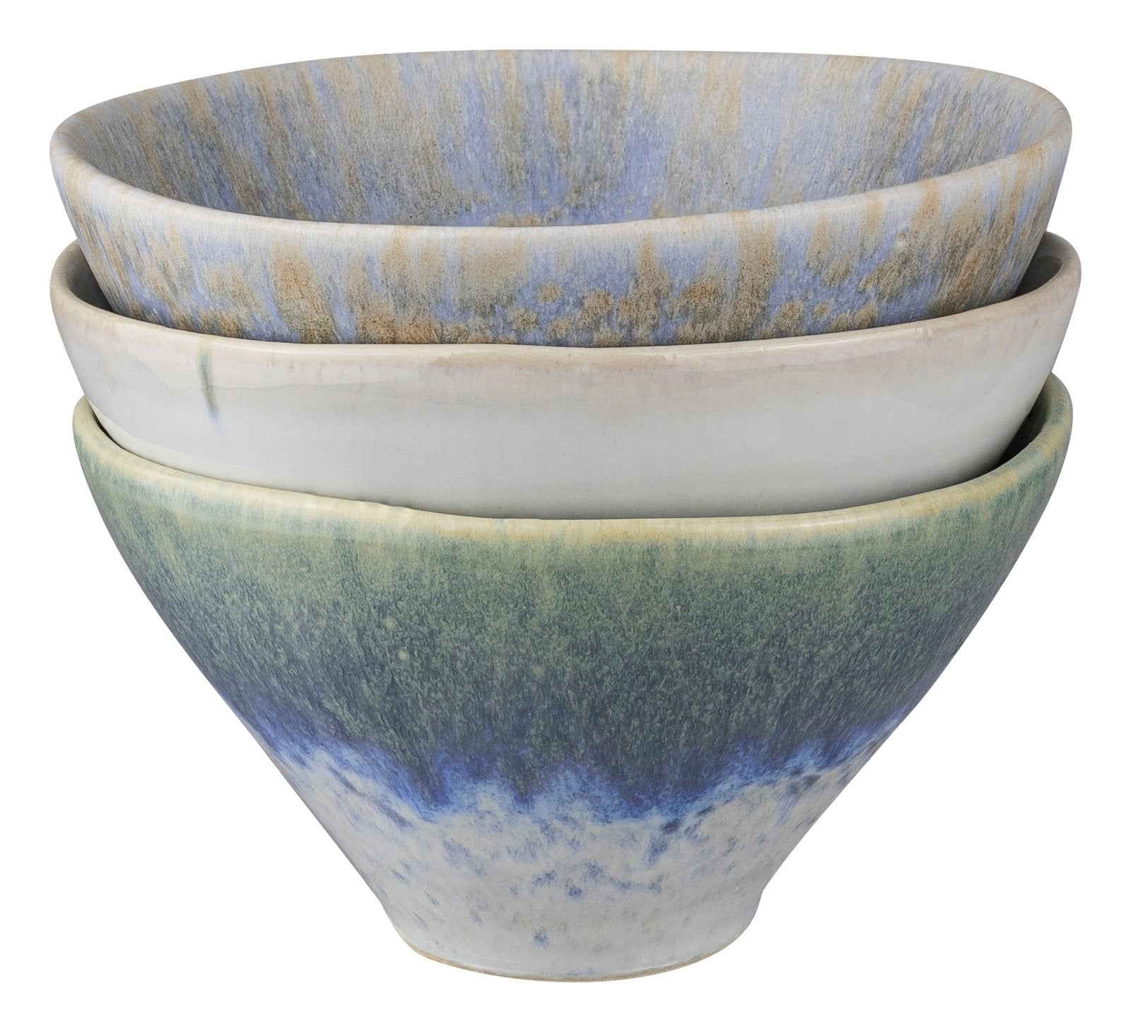 Mette Ditmer ELEMENTS Skålar 3 - pack Ø12xH6,5, Blue tones - Azalea Home