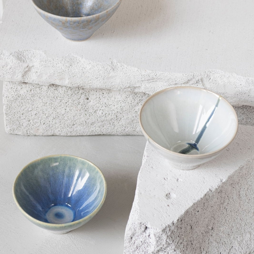 Mette Ditmer ELEMENTS Skålar 3 - pack Ø12xH6,5, Blue tones - Azalea Home
