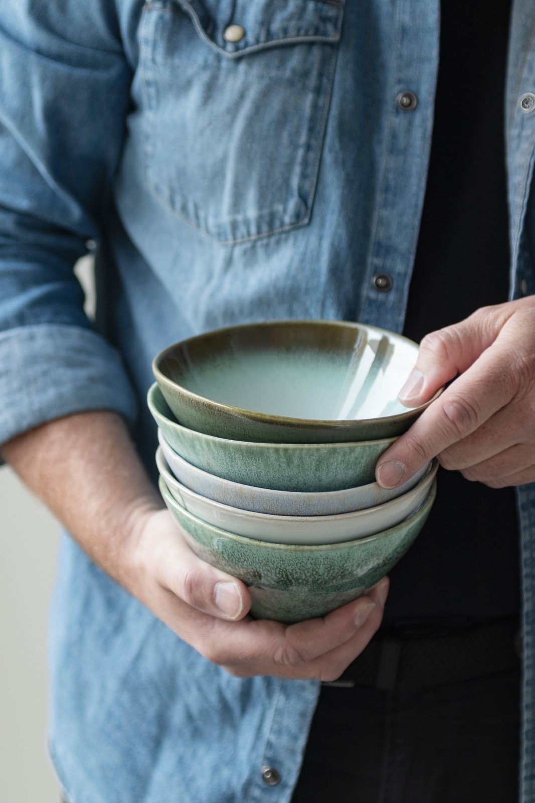Mette Ditmer ELEMENTS Skålar 3 - pack Ø12xH6,5, Blue tones - Azalea Home