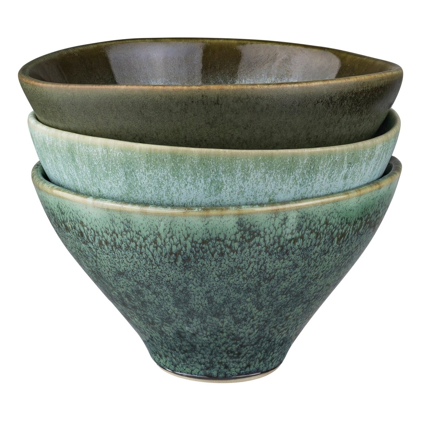 Mette Ditmer ELEMENTS Skålar 3 - pack Ø12xH6,5, Green tones - Azalea Home