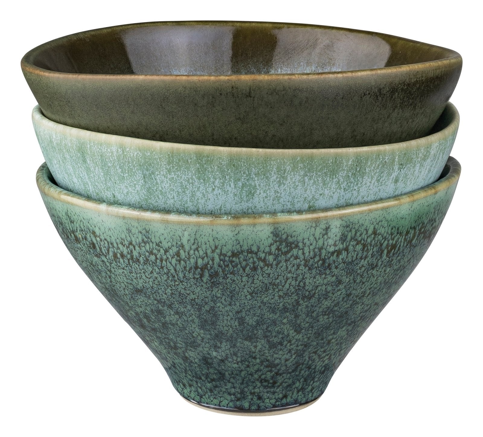 Mette Ditmer ELEMENTS Skålar 3 - pack Ø12xH6,5, Green tones - Azalea Home