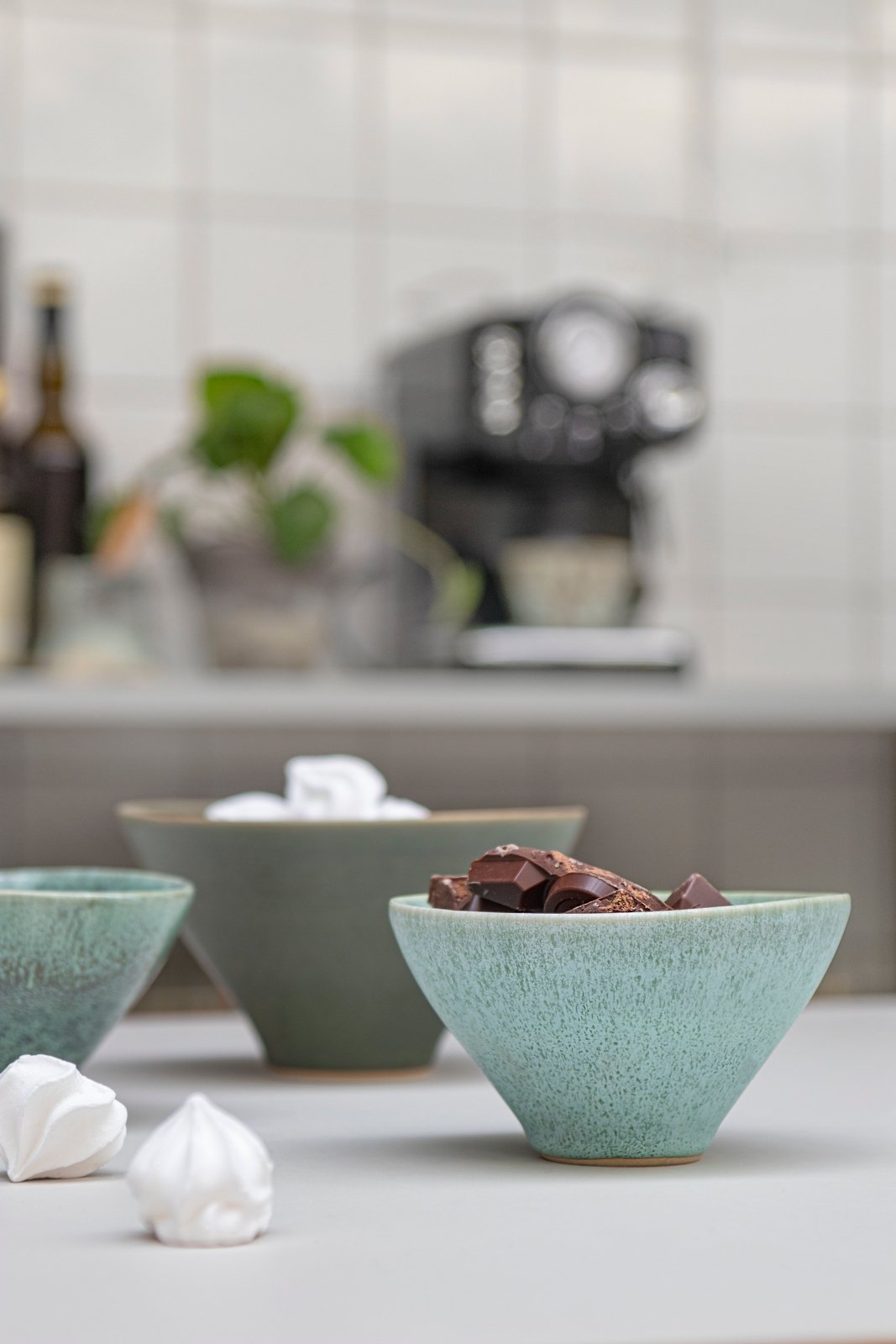 Mette Ditmer ELEMENTS Skålar 3 - pack Ø12xH6,5, Green tones - Azalea Home